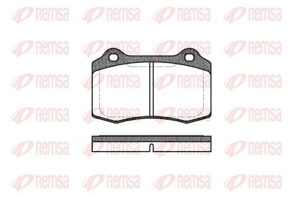 PCA043430 REMSA Front Axle, with adhesive film, with accessories Height: 69,3mm, Thickness: 14,8mm Brake pads 0434.30 buy