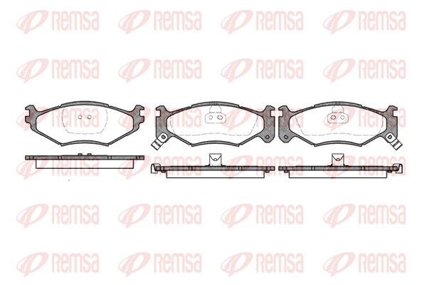 PCA048302 REMSA Front Axle, incl. wear warning contact, with adhesive film, with accessories, with spring Height: 62,2mm, Thickness: 17mm Brake pads 0483.02 buy