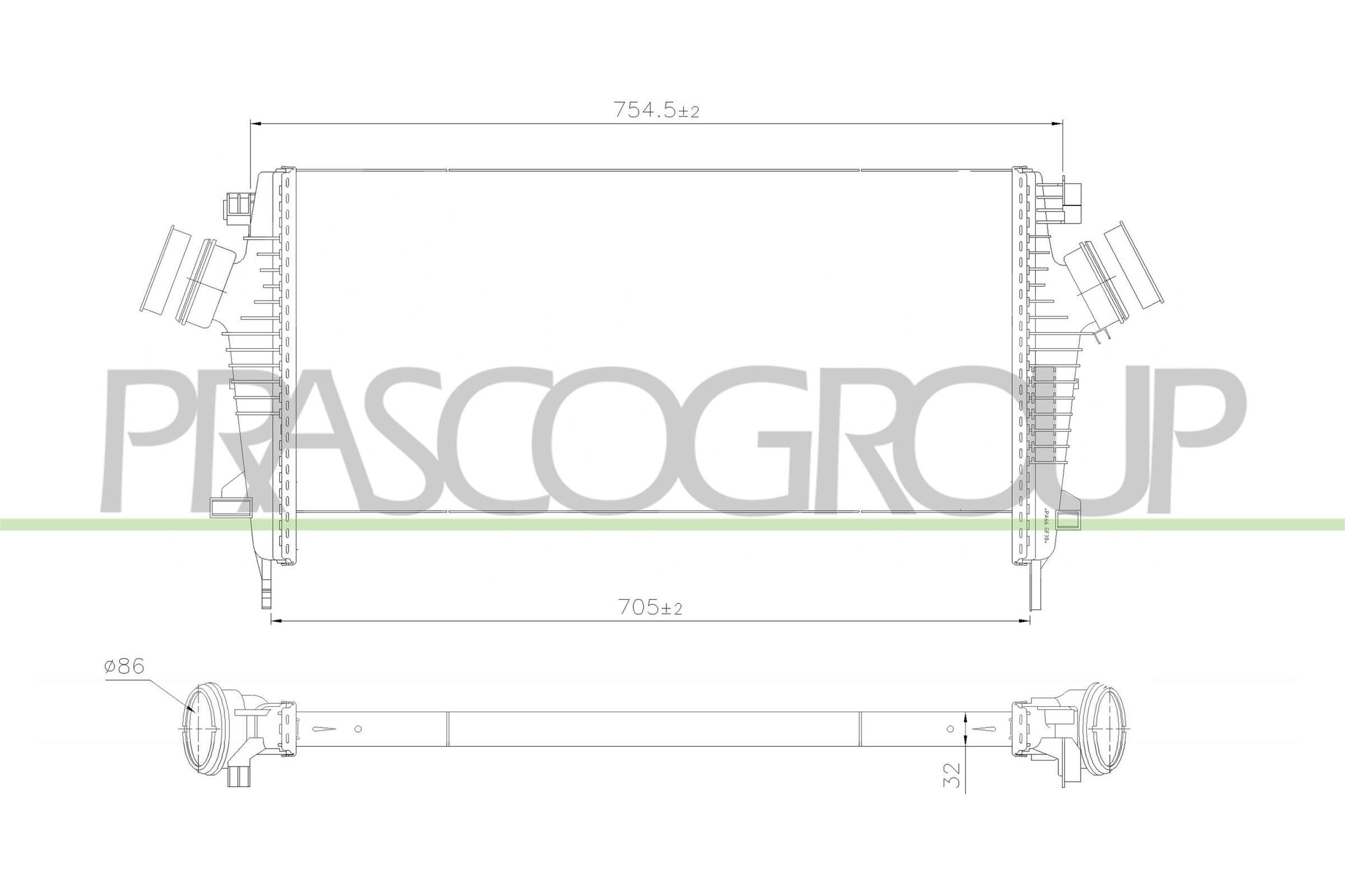 PRASCO OP062N001 Intercooler OPEL Insignia A Hatchback (G09) 1.6 CDTi (68) 120 hp Diesel 2015