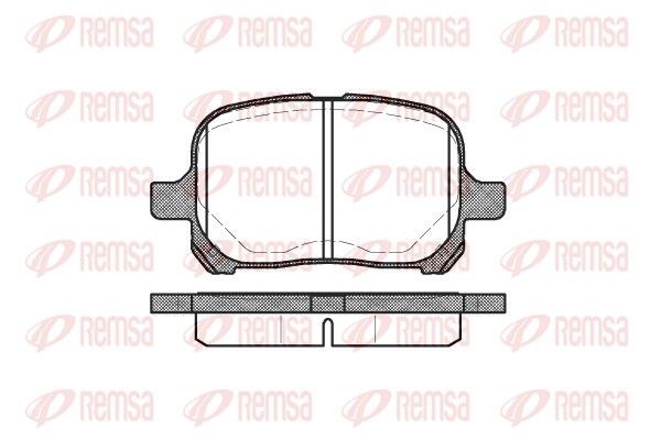 PCA062100 REMSA Front Axle, with adhesive film, with accessories Height: 59,5mm, Thickness: 17mm Brake pads 0621.00 buy