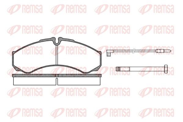 REMSA 0651.02 Brake pad set Rear Axle, incl. wear warning contact, with bolts/screws, with accessories