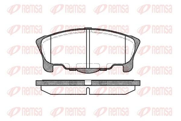 REMSA 0657.00 Brake pad set Front Axle, with adhesive film, with accessories