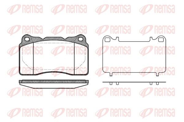 REMSA 0666.10 Brake pad set Front Axle, with adhesive film, with accessories