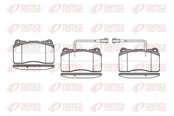 REMSA 0666.22 Kit pastiglie freni Assale anteriore, Con contatto segnalazione usura, con foglio adesivo, con accessori