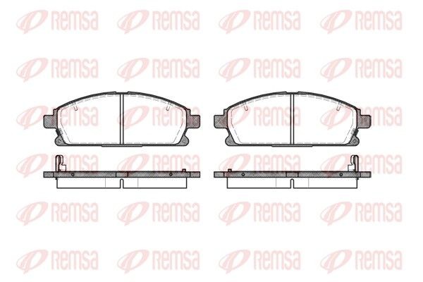 PCA067412 REMSA Front Axle, incl. wear warning contact, with adhesive film, with accessories Height: 56mm, Thickness: 16,5mm Brake pads 0674.12 buy