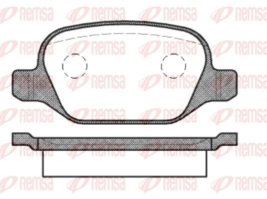 PCA072710 REMSA Rear Axle, with bolts/screws, with accessories Height: 43,9mm, Thickness: 16,5mm Brake pads 0727.10 buy
