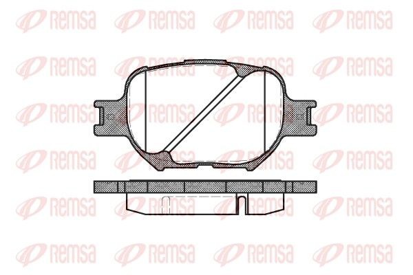 PCA074200 REMSA Front Axle, with adhesive film, with accessories Height: 58,7mm, Thickness: 17,5mm Brake pads 0742.00 buy