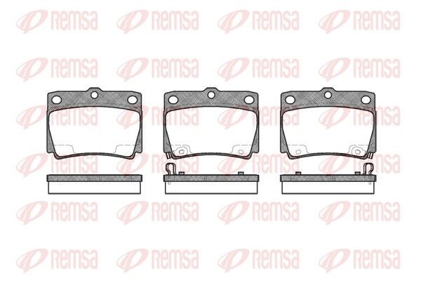 PCA075002 REMSA Rear Axle, incl. wear warning contact, with adhesive film, with accessories Height: 58,9mm, Thickness: 15mm Brake pads 0750.02 buy