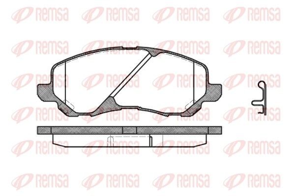 REMSA 0804.02 Brake pad set Front Axle, incl. wear warning contact, with accessories, with spring