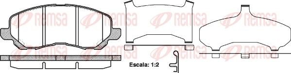 PCA080431 REMSA Front Axle, incl. wear warning contact, with adhesive film, with accessories, with spring Height: 55mm, Thickness: 16mm Brake pads 0804.31 buy