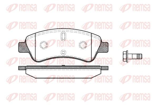 PCA084010 REMSA Front Axle, with adhesive film, with bolts/screws, with accessories Height: 51mm, Thickness: 18,8mm Brake pads 0840.10 buy