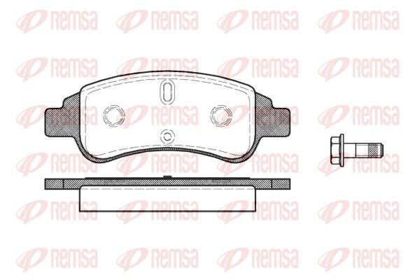 REMSA 0840.30 Brake pad set Front Axle, with adhesive film, with bolts/screws, with accessories
