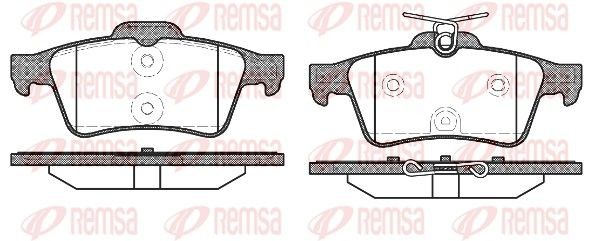PCA084240 REMSA Rear Axle, with adhesive film, with accessories, with spring Height: 52mm, Thickness: 16,6mm Brake pads 0842.40 buy