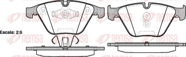 D9187799 REMSA Vorderachse, für Verschleißwarnanzeiger vorbereitet, mit Klebefolie, mit Feder, mit Zubehör Höhe: 68,5mm, Dicke/Stärke: 19,8mm Bremsbelagsatz 0857.10 günstig kaufen