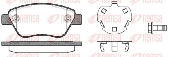 Original REMSA PCA085830 Disc brake pads 0858.30 for FIAT DOBLO
