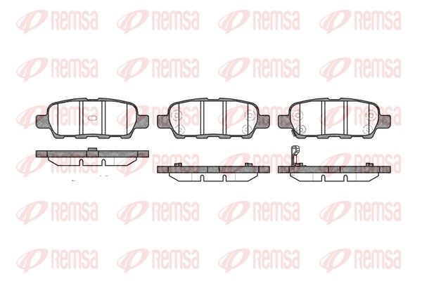 Nissan JUKE Disk brake pads 2150742 REMSA 0876.01 online buy