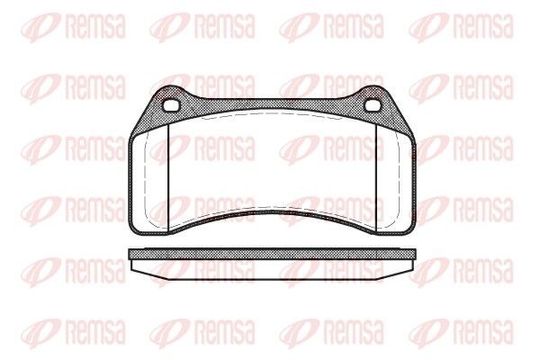 PCA089500 REMSA Front Axle, with adhesive film, with accessories Height: 75,5mm, Thickness: 16mm Brake pads 0895.00 buy