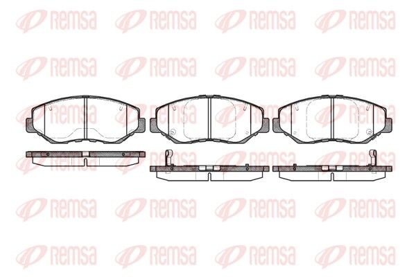 PCA089900 REMSA Front Axle, incl. wear warning contact, with adhesive film, with accessories Height: 56,8mm, Thickness 1: 18mm, Thickness 2: 17,6mm Brake pads 0899.00 buy