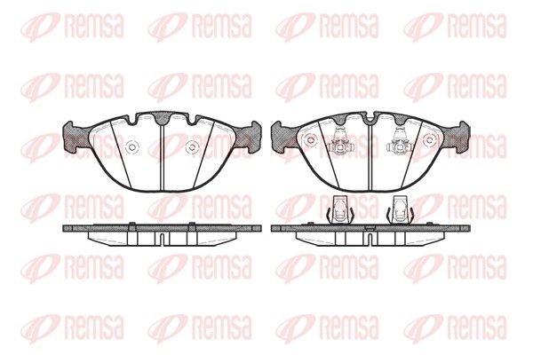 PCA095800 REMSA Front Axle, prepared for wear indicator, with adhesive film, with accessories, with spring Height: 79,2mm, Thickness: 20,4mm Brake pads 0958.00 buy