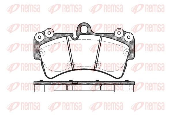 REMSA 0995.00 Brake pad set Front Axle, prepared for wear indicator, with adhesive film, with accessories