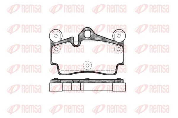REMSA 0996.00 Brake pad set Rear Axle, prepared for wear indicator, with adhesive film, with accessories