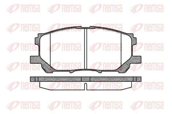PCA103900 REMSA Front Axle Height: 59,5mm, Thickness: 16,8mm Brake pads 1039.00 buy
