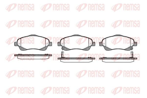 REMSA 1046.02 Brake pad set Front Axle, incl. wear warning contact, with adhesive film, with accessories