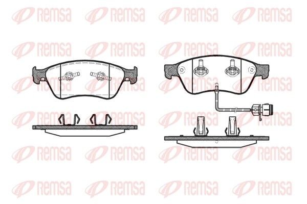 PCA105612 REMSA Front Axle, incl. wear warning contact, with adhesive film, with accessories, with spring Height: 72,6mm, Thickness: 20,3mm Brake pads 1056.12 buy