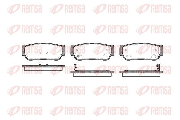 PCA106302 REMSA Rear Axle, incl. wear warning contact, with adhesive film, with accessories Height: 48,3mm, Thickness: 15,6mm Brake pads 1063.02 buy