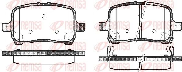 REMSA 1089.22 Brake pad set Front Axle, with acoustic wear warning, with adhesive film, with accessories