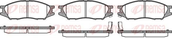 REMSA 1123.02 Brake pad set Front Axle, with acoustic wear warning