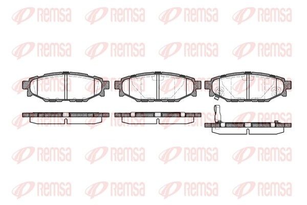 PCA113601 REMSA Rear Axle, incl. wear warning contact, with adhesive film, with accessories Height: 37,5mm, Thickness 1: 14,4mm, Thickness 2: 14,8mm Brake pads 1136.01 buy