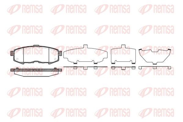 REMSA 1160.00 Brake pad set Rear Axle, with adhesive film, with accessories