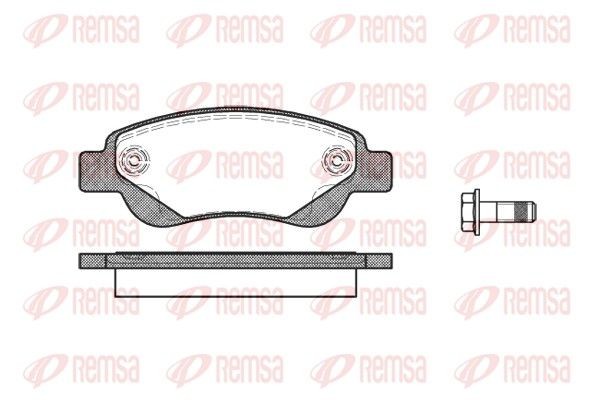 PCA117700 REMSA Front Axle, with adhesive film, with bolts/screws, with accessories Height: 47mm, Thickness: 17,5mm Brake pads 1177.00 buy