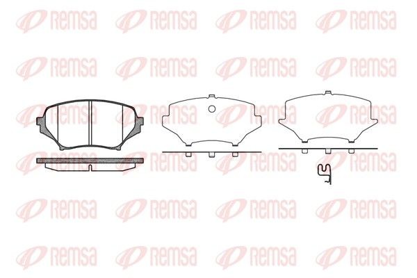 PCA118901 REMSA Front Axle, incl. wear warning contact, with adhesive film, with accessories, with spring Height: 58,4mm, Thickness: 14,4mm Brake pads 1189.01 buy
