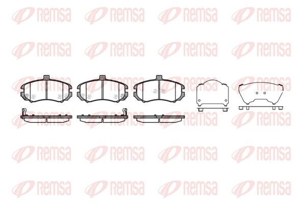 REMSA 1194.02 Brake pad set Front Axle, incl. wear warning contact, with adhesive film, with accessories