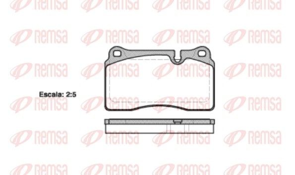 PCA1300310 REMSA Front Axle, prepared for wear indicator, with adhesive film, with accessories Height: 77,3mm, Thickness: 17,3mm Brake pads 1200.10 buy