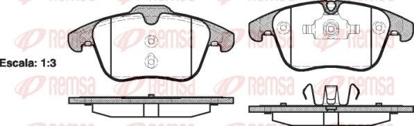 Original REMSA PCA121900 Brake pad set 1219.00 for FORD MONDEO