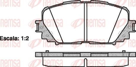 PCA125800 REMSA Front Axle Height: 54,7mm, Thickness: 17,5mm Brake pads 1258.00 buy