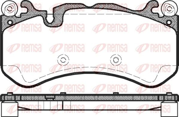 REMSA 1300.00 Brake pad set Front Axle, prepared for wear indicator, with adhesive film, with accessories