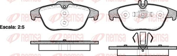 PCA130500 REMSA 1305.00 Brake pad set A 0004200205