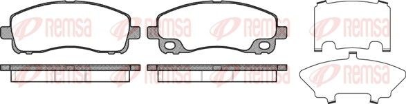 PCA133800 REMSA Rear Axle, with adhesive film, with accessories Height: 56,5mm, Thickness: 18mm Brake pads 1338.00 buy