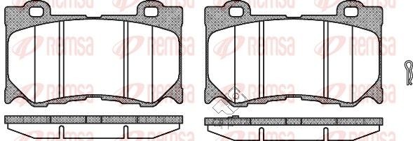 REMSA 1372.01 Brake pad set Front Axle, with acoustic wear warning, with accessories