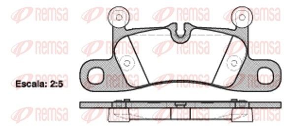 REMSA 1379.10 Brake pad set Rear Axle, prepared for wear indicator, with adhesive film, with accessories