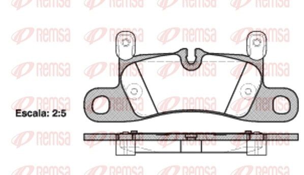 REMSA 1379.20 Brake pad set Rear Axle, prepared for wear indicator, with adhesive film, with accessories