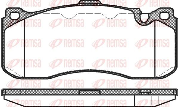 REMSA 1380.00 Brake pad set Front Axle, prepared for wear indicator, with adhesive film, with accessories