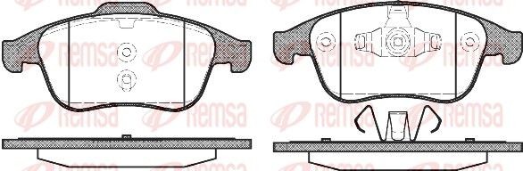 Renault SCÉNIC Set of brake pads 2151304 REMSA 1389.00 online buy