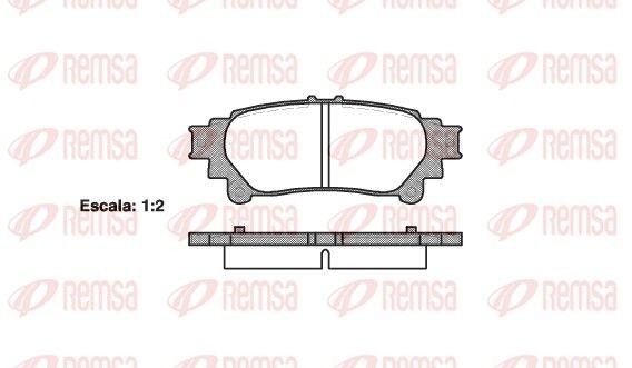 Original REMSA PCA139500 Brake pad kit 1395.00 for LEXUS NX