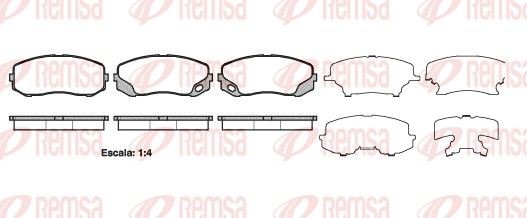 PCA140500 REMSA Front Axle, excl. wear warning contact, with adhesive film, with accessories Height: 59mm, Thickness: 19,5mm Brake pads 1405.00 buy