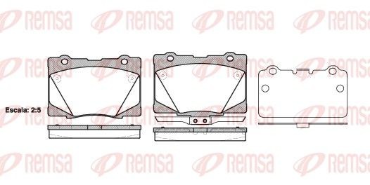 REMSA 1422.02 Brake pad set Front Axle, with acoustic wear warning, with adhesive film, with accessories